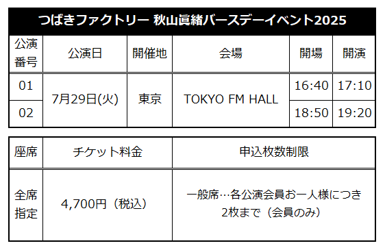 FC限定DVD 秋山眞緒 バースデーイベント 石井 村田 土居 イベント2024 つばきファクトリー 秋山眞緒 バースデー DVD 石井泉羽 土居楓奏