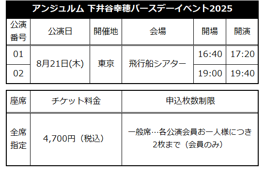 ANGERM バースデーイベント 2024 & 2025 ANGERME Kamikokuryo Moe・Hashisako Rin Birthday Event 2024